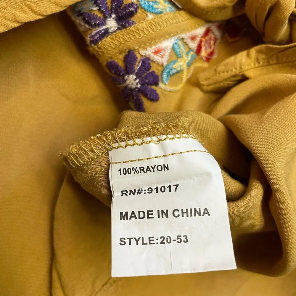 Bohemian Anthropologie Embroidered Top